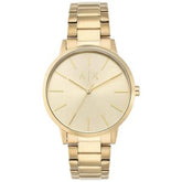 Armani Exchange Men’s Quartz Gold Stainless Steel Gold Dial 42mm Watch AX2707